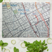 Vintage Karte NASHVILLES Handtuch (Gefaltet)