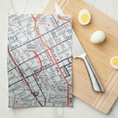 Vintage Karte NASHVILLES Handtuch (Viertel Falte)