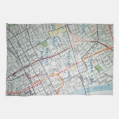 Vintage Karte NASHVILLES Handtuch (Horizontal)