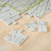 Vintage Karte Nebraska (1889) Puzzle (Seite)