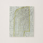 Vintage Karte Nebraska (1889) Puzzle (Vertikal)