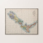 Vintage Karte Neuseelands (1865) Puzzle (Horizontal)