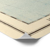 Vintage Karte Neuseelands (1883) Poster (Ecke)