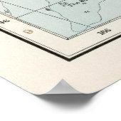 Vintage Karte Neuseelands (1900) Poster (Ecke)