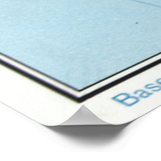 Vintage Karte Neuseelands (1971) Poster (Ecke)