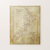 Vintage Karte Neuseelands c1879 Puzzle (Vertikal)