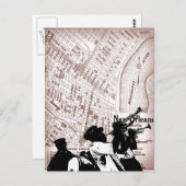 Vintage Karte New Orleans (Vorne/Hinten)