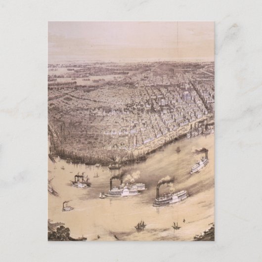 Vintage Karte New Orleans (1851) (Vorderseite)