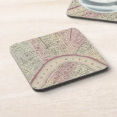 Vintage Karte New Orleans (1880) Untersetzer (Linke Seite)