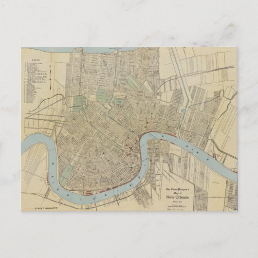 Vintage Karte New Orleans (1919) (Vorderseite)