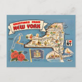 Vintage Karte New York (Vorderseite)