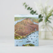 Vintage Karte New Yorks (1879) (Stehend Vorderseite)