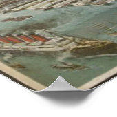 Vintage Karte New Yorks (1914) Poster (Ecke)