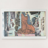 Vintage Karte New Yorks (1921) Puzzle (Horizontal)
