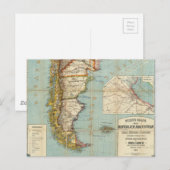 Vintage Karte Niedersüdamerikas (1914) (Vorne/Hinten)