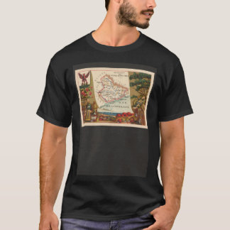 Vintage Karte Nizza Frankreich 1890 T-Shirt