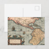 Vintage Karte Nordamerikas (Vorne/Hinten)