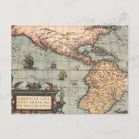 Vintage Karte Nordamerikas (Vorderseite)