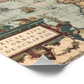 Vintage Karte Nordamerikas Poster (Ecke)