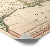 Vintage Karte Nordamerikas Poster (Ecke)