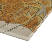 Vintage Karte Norwegens (1914) Schneidebrett (Ecke)