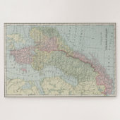 Vintage Karte Norwegens und Schwedens (1901) Puzzle (Horizontal)