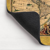 Vintage Karte Nova totius terrarum 1625 Mousepad (Ecke)