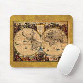 Vintage Karte Nova totius terrarum 1625 Mousepad (Mit Mouse)