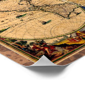 Vintage Karte Nova totius terrarum 1625 Poster (Ecke)