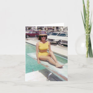 Vintage Karte "On Diving Board"