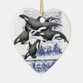 Vintage Karte Orca II Keramikornament (Rechts)