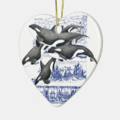 Vintage Karte Orca II Keramikornament (Links)