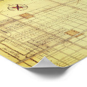 Vintage Karte, Originallayout - Philadelphia (1682 Poster (Ecke)