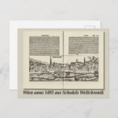 Vintage Karte Österreich Schedls Weltchronik 1493 (Vorne/Hinten)