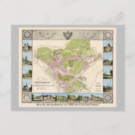 Vintage Karte Österreich Wien | Landstrasse1830