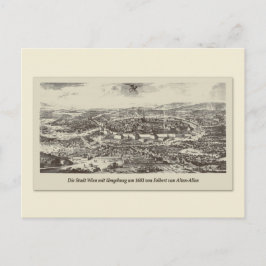 Vintage Karte Österreich | Wien Umgebung 1683