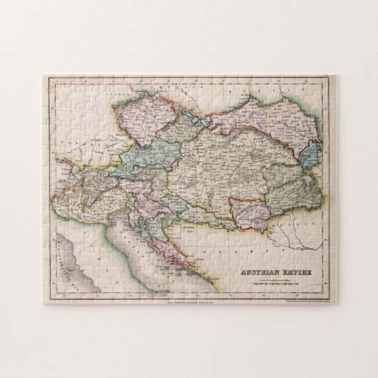 Vintage Karte Österreichs (1832) Puzzle (Horizontal)