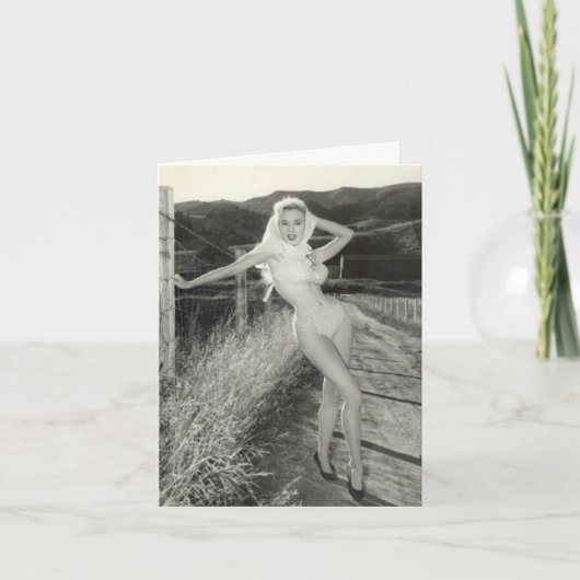 Vintage Karte "Out for a Stroll" (Vorderseite)