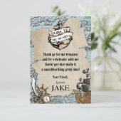 Vintage Karte Pirate Treasure Geburtstagsparty Boy (Stehend Vorderseite)