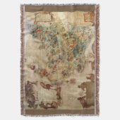 Vintage KARTE POLENS Decke (Vorderseite Vertikal)