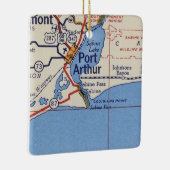 Vintage Karte Port Arthur Keramikornament (Rechts)