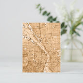 Vintage Karte Portland Oregon (Stehend Vorderseite)