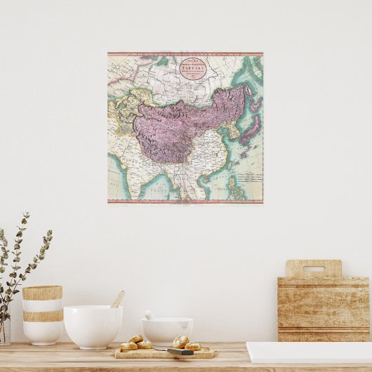 Vintage Karte Poster (Küche)