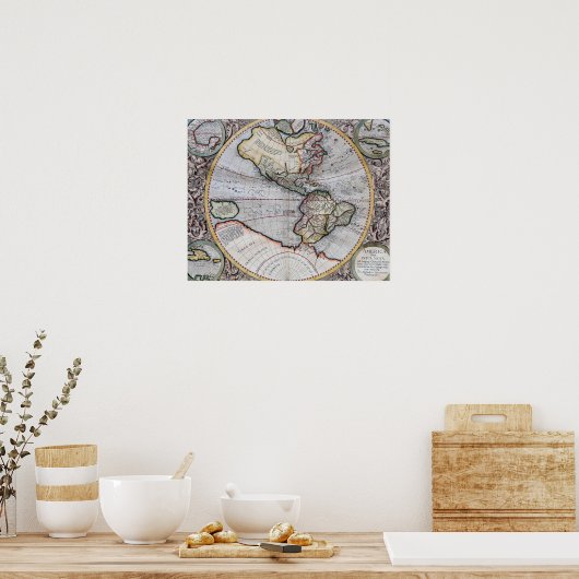 Vintage Karte Poster (Küche)