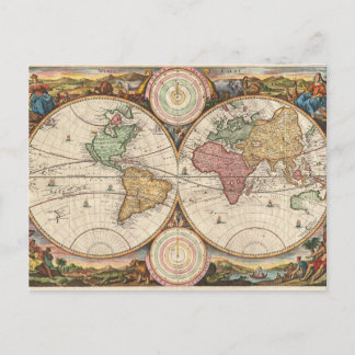 Vintage Karte Postkarte mit Ecliptik