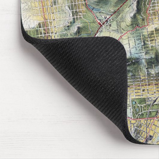 Vintage Karte San Francisco Mousepad (Ecke)
