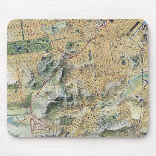 Vintage Karte San Francisco Mousepad (Vorne)