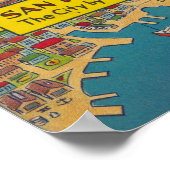Vintage Karte San Francisco Poster (Ecke)
