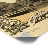 Vintage Karte San José CA (1901) Poster (Ecke)