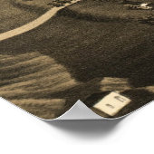 Vintage Karte Santa Fe (1882) Poster (Ecke)